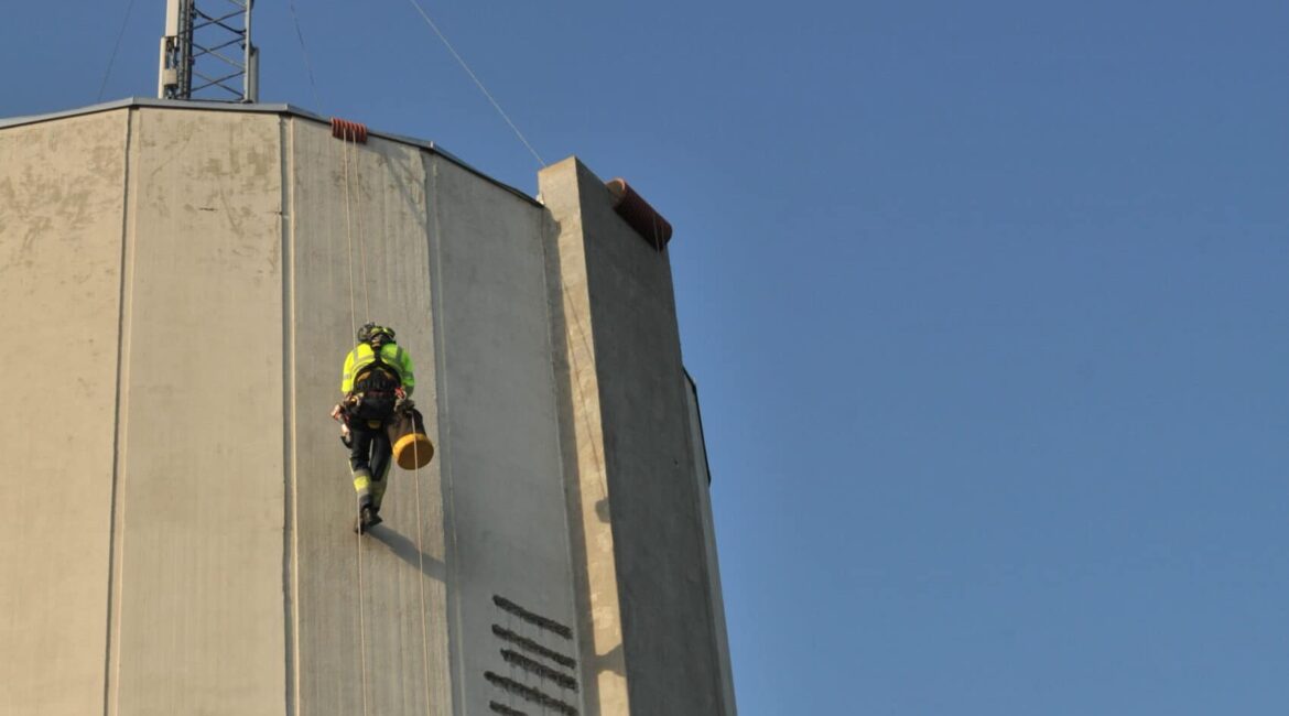 Rope access på vattentorn